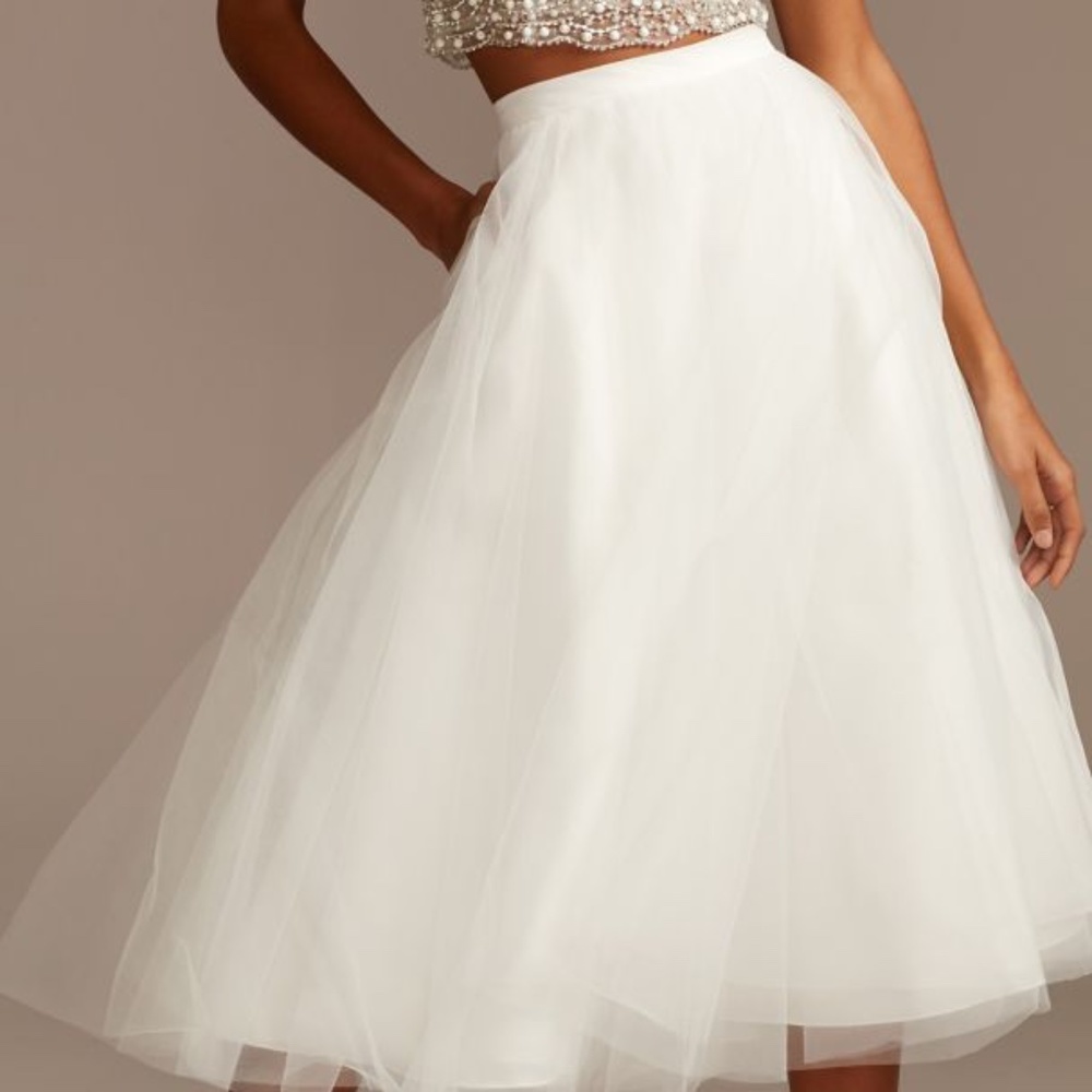 tulle wedding separates midi skirt